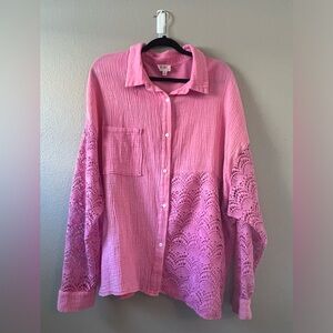 Bibi Women’s Pink Shacket Size 1X